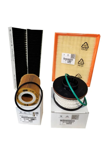 PSA Citroen C-elysee 1.5 Bluehdi Filtre Bakım Seti (2019-2020) Uyumlu ürün görseli