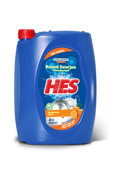 Hes Sıvı Bulaşık Deterjanı Portakal 4 Kg - 1