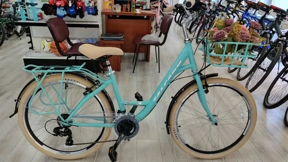 Salcano Flyer 26 V Fren 21 Vites 26 Jant Şehir Bisikleti Turkuaz Gümüş ürün görseli