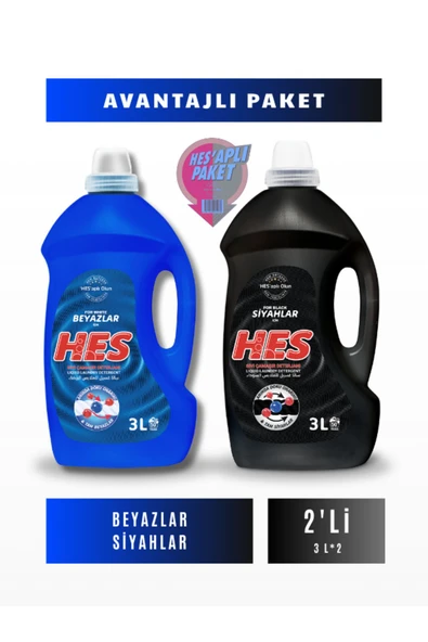 Hes Sıvı Çamaşır Deterjanı Siyahlar / Beyazlar - 1