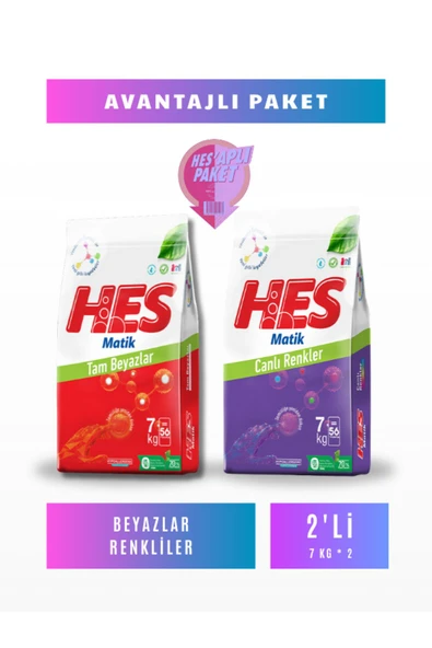 Hes Matik Beyazlar / Renkliler 7*2 ürün görseli