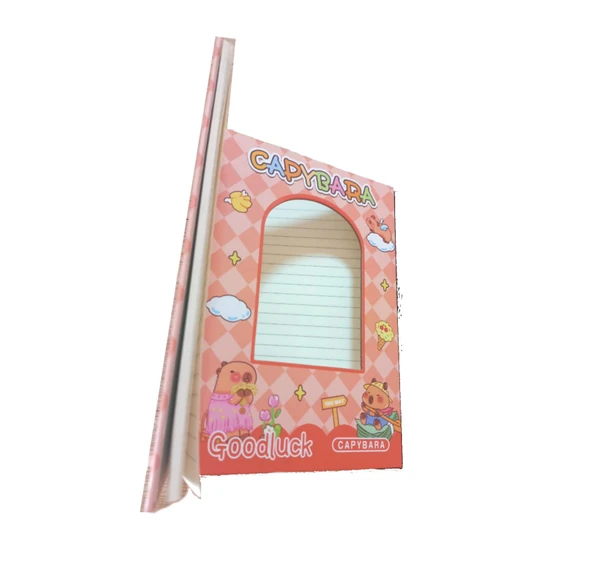 Mikro Capybara Karton Kapak Hatıra Ve Not Defteri Günlük A5 Çizgili 96 Yaprak (GN643) - Resim 2