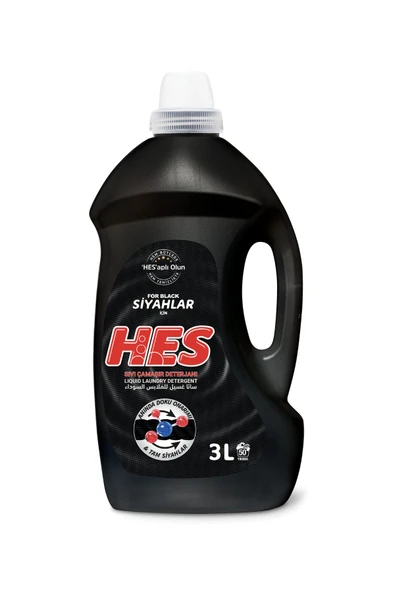 Hes Sıvı Çamaşır Deterjanı Siyahlar 3 Lt - 1