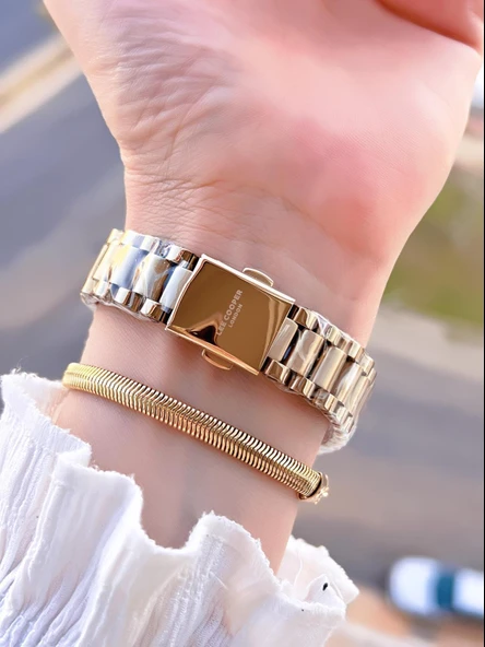 Lee Cooper Çelik Kordonlu 3 Atm Suya Dayanıklı 2 Yıl Garantili Kadın Kol Saati BLC07827.130 - Resim 3