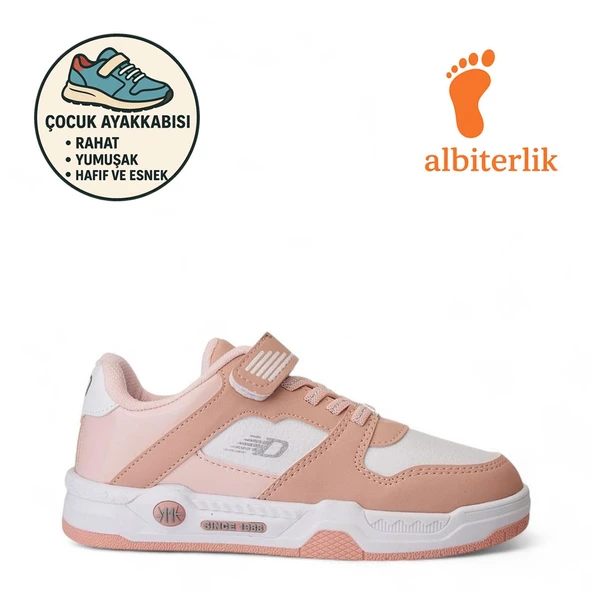 Albishoes Unisex Kız Erkek Çocuk Basket Cırtlı 4 Mevsim Kışlık Anatomik Sneaker Çocuk Spor Ayakkabı