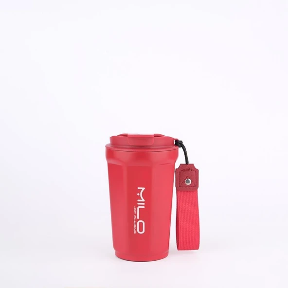 Milo Dery 350 ML Çelik Termos Mug Kırmızı - Resim 2