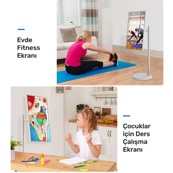 NPO SW2493T 24'' Full HD 4/128GB Android Dokunmatik Şarjlı Taşınabilir Smart Led Ekran - 5