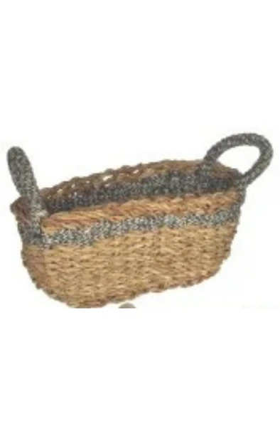 Oval Çok Amaçlı Hasır Örgü Sepet (13x30x13) ürün görseli