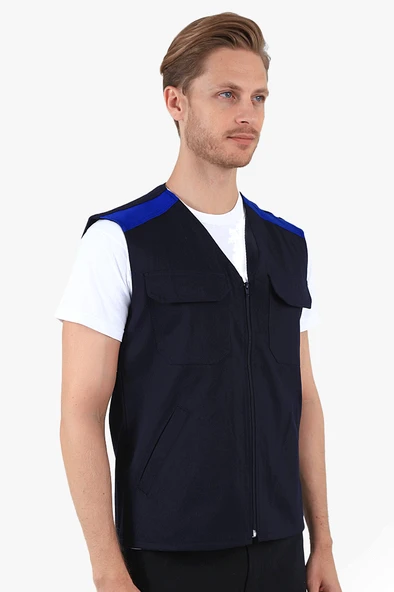 V Yakalı Yelek - Resim 3