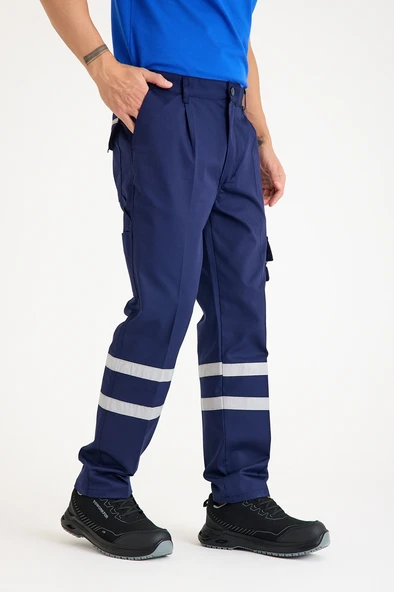 Çift Sıra 3 Cm Reflektörlü Pileli Pantolon - 2