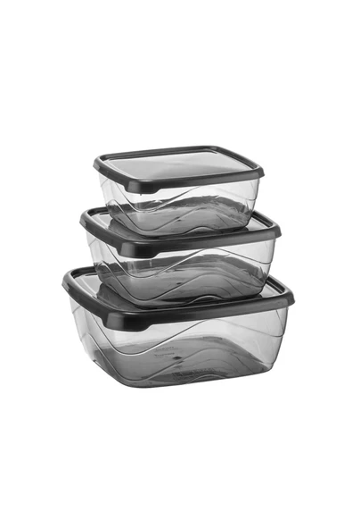 Bee Home Kare Saklama Kabı 3'lü (250-500-900 ml) ürün görseli