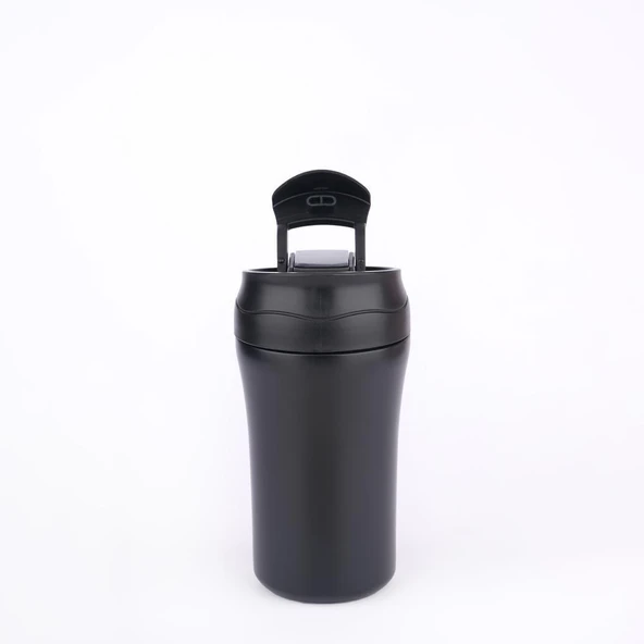 Milo Coven 380 ML Pipetli Çelik Termos Siyah - 2