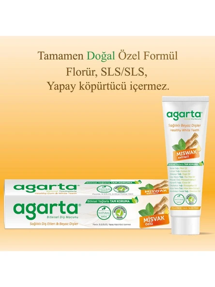 Agarta Doğal Misvak Özlü Diş Macunu 100 Ml - 3