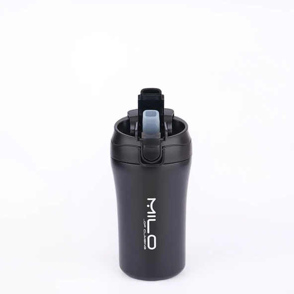 Milo Coven 380 ML Pipetli Çelik Termos Siyah - 1