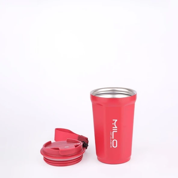 Milo Dery 350 ML Çelik Termos Mug Kırmızı - Resim 4