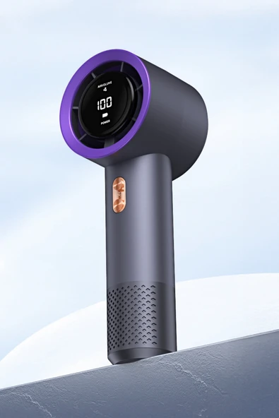 Taşınabililir Mini Usb Şarjlı Turbo Dijital Ekranlı El Vantilatör Fan Soğutucu T13 - 7