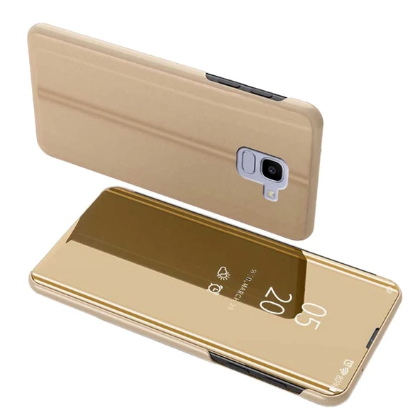 Samsung Galaxy J6 2018 Uyumlu Aynalı Kapaklı Lüx Kılıf - Resim 3