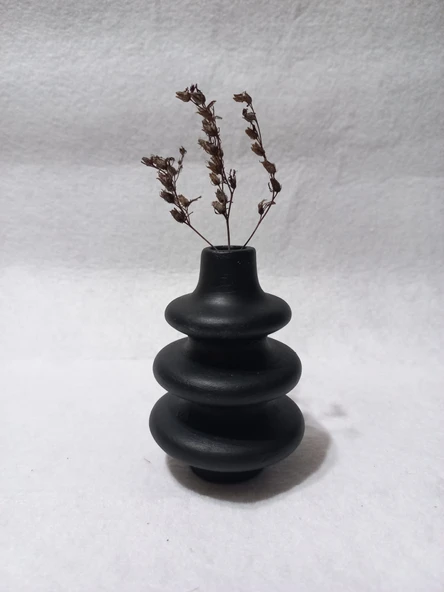 VİDA VAZO SİYAH - Resim 2
