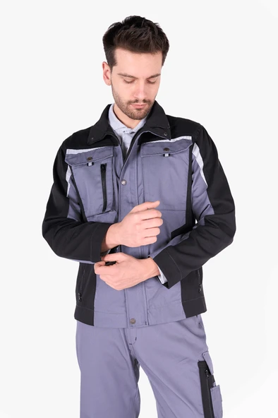 Reflektör Detaylı Çift Renkli Mont - Pantolon Takım - Resim 4