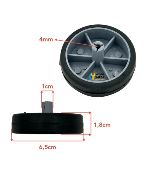 Philips Uyumlu FC 8723 Performer Expert Süpürge Triactive Emici Başlık Tekerleği - Gri - Resim 2