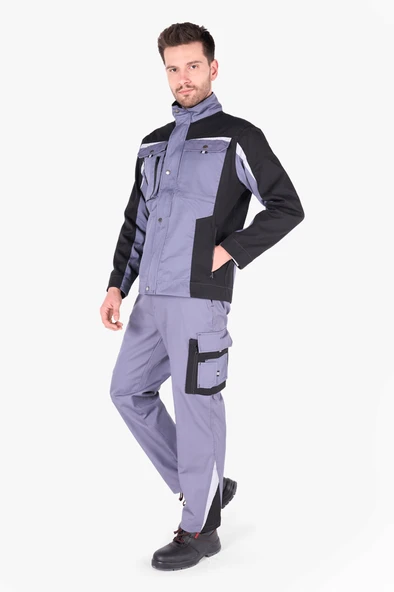 Reflektör Detaylı Çift Renkli Mont - Pantolon Takım - Resim 3