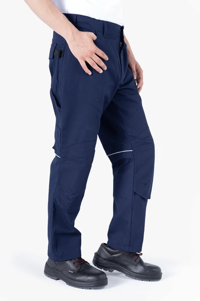 Diz Takviyeli Panama Pantolon - Resim 5