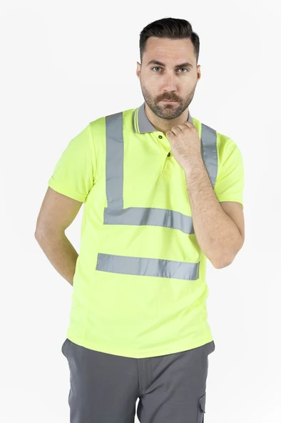 Polo Yaka Dry Touch Hi-Vis T-Shirt - 4
