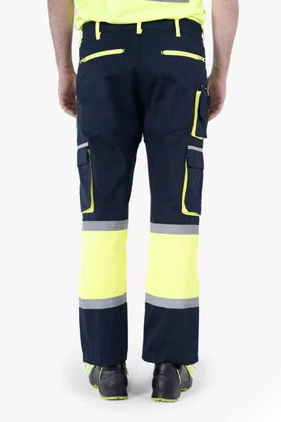 Körüklü Çift Komando Cepli Neon Pantolon - Resim 2