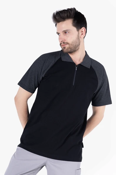 Polo Yaka Fermuarlı T-Shirt - 9