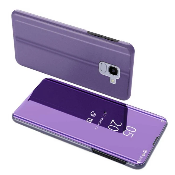 Samsung Galaxy J6 2018 Uyumlu Aynalı Kapaklı Lüx Kılıf - Resim 4