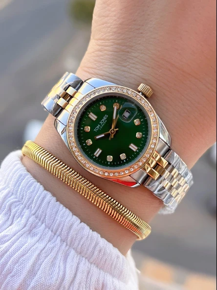 Tom Jones Çelik Kordon Kararma Renk Atma Yapmaz 3 Atm Suya Dayanıklı Kadın Kol Saati BTJ.YN.10020.4 ürün görseli