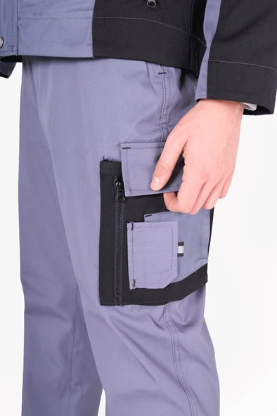 Reflektör Detaylı Çift Renkli Mont - Pantolon Takım - Resim 5