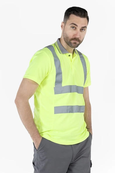 Polo Yaka Dry Touch Hi-Vis T-Shirt - 2