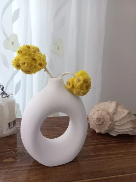 HALKA VAZO BEYAZ - Resim 2