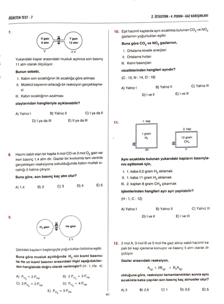 İSTASYON AYT KİMYA - Soru Bankası - 256 Sayfa - YKS Sınava Hazırlık - 3