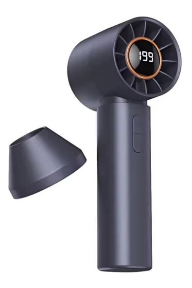 Taşınabililir Mini Usb Şarjlı Turbo Dijital Ekranlı El Vantilatör Fan Soğutucu T12 - 12