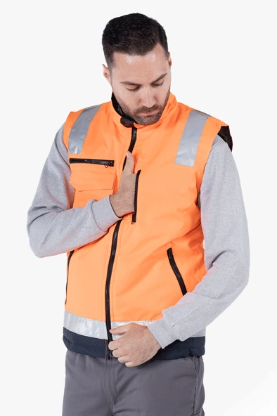 Reflektörlü Anorak Oxford Yelek - 8