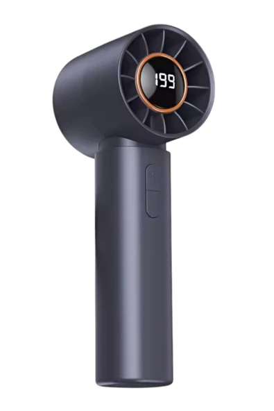 Taşınabililir Mini Usb Şarjlı Turbo Dijital Ekranlı El Vantilatör Fan Soğutucu T12 - 9