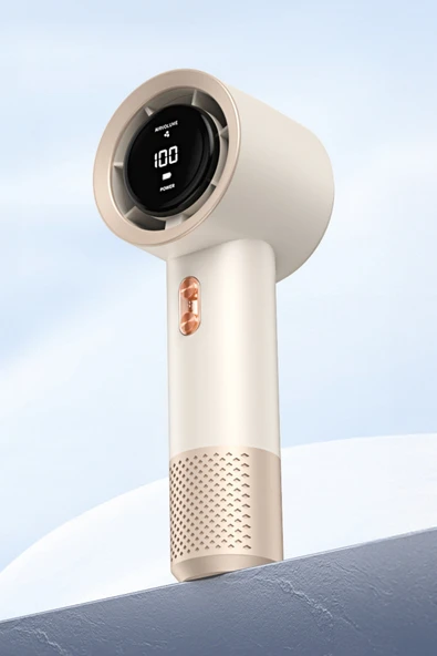 Taşınabililir Mini Usb Şarjlı Turbo Dijital Ekranlı El Vantilatör Fan Soğutucu T13 - 3