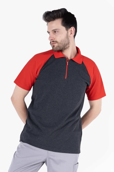 Polo Yaka Fermuarlı T-Shirt - 3