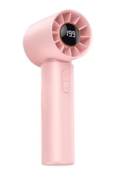 Taşınabililir Mini Usb Şarjlı Turbo Dijital Ekranlı El Vantilatör Fan Soğutucu T12 - 2