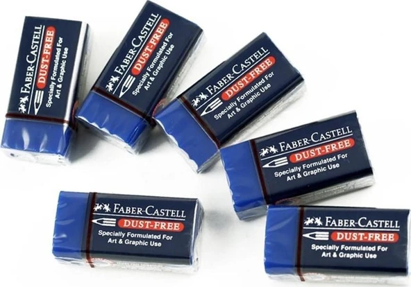 Faber-castell 24'lü Sınav Silgisi Mavi - Resim 4