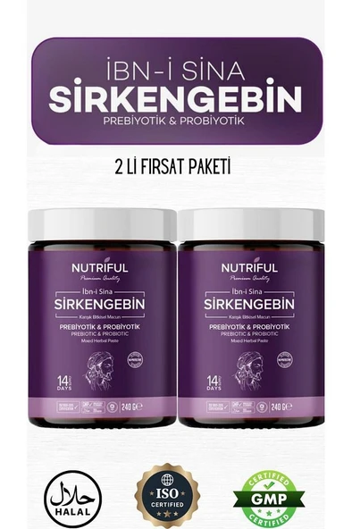 Nutriful İbni Sina Sirkengebin Prebiyotik-Probiyotik Diyet Macunu 2 li Fırsat Paketi - 240 Gr - 1
