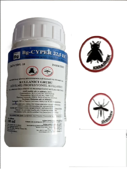 BG-CYPER 22,5 EC 100 ml Haşere Öldürücü ( Karasinek - Sivri sinek İçin) Etkili Ürün - 1