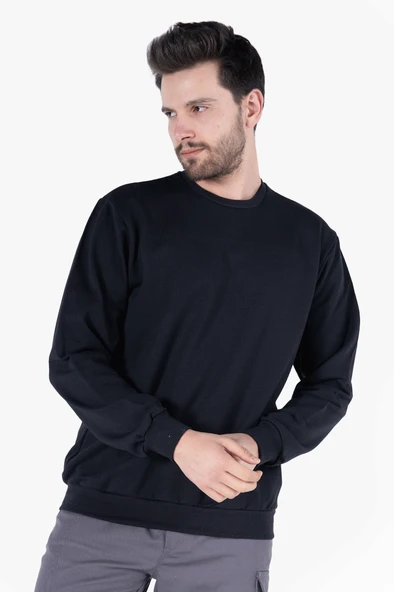 2 İplik Bisiklet Yaka Sweatshirt - 11