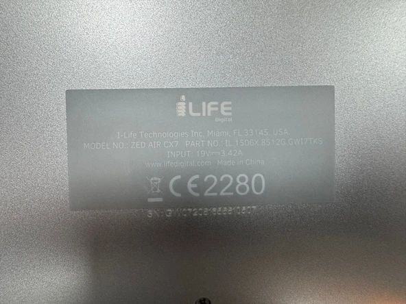 I-LİFE ZED AİR CX7 LAPTOP PARÇALARI ( AÇIKLAMAYI OKUYUNUZ ) - 6
