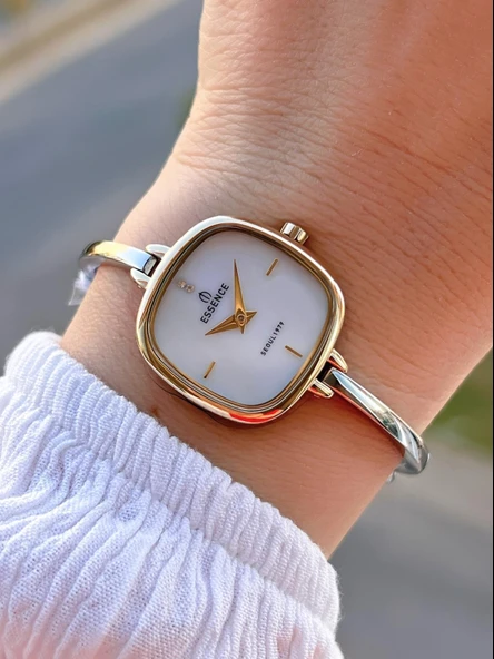 Essence Vintage Seri Küçük Kasa Çelik Kararma Renk Atma Yapmaz Kadın Kol Saat+Bileklik BD1222.220