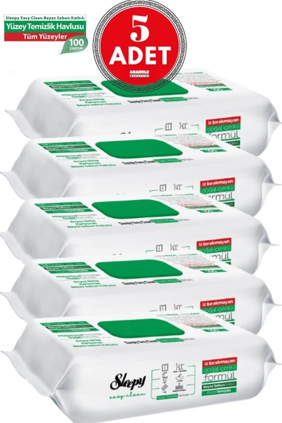 Sleepy Easy Clean Yüzey Temizlik Havlusu 100 X 5 Adet ( 500 Yaprak) ürün görseli