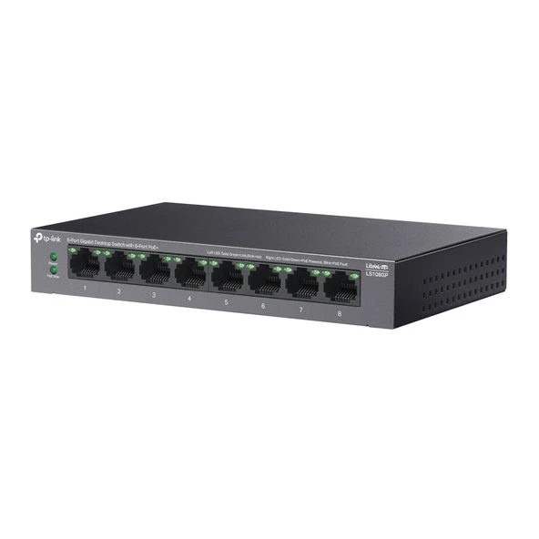 Tp-Link LS108GP 10/100/1000 Mbps 8 Port Poe+ Switch Metal Kasa - 4