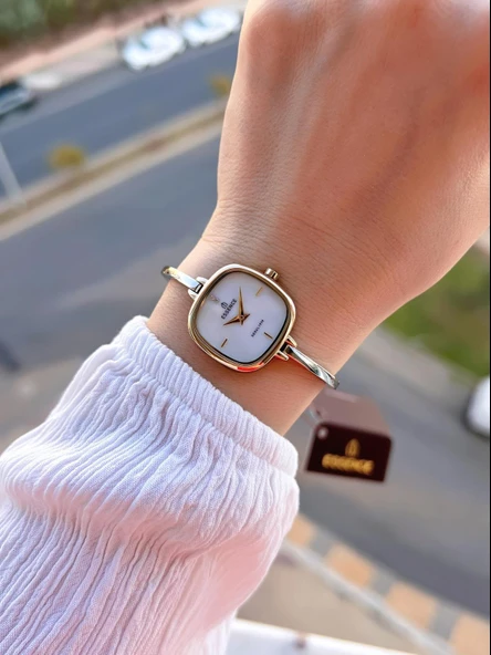 Essence Vintage Seri Küçük Kasa Çelik Kararma Renk Atma Yapmaz Kadın Kol Saat+Bileklik BD1222.220 - 2